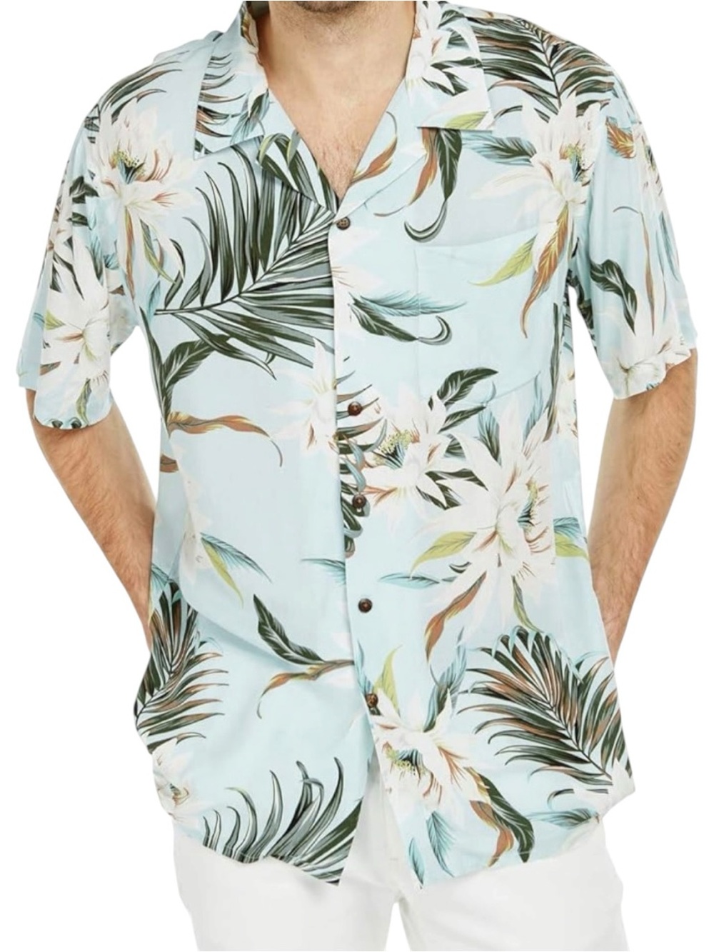 Hawaii Hangover Shirt Mens Large Short Sleeve Hawaiian Floral Button Up